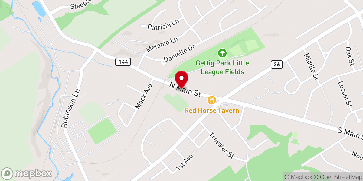 Map showing location of St Mark Lutheran Church