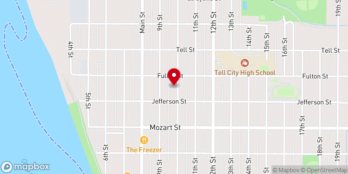 Map showing location of Community Christian Church