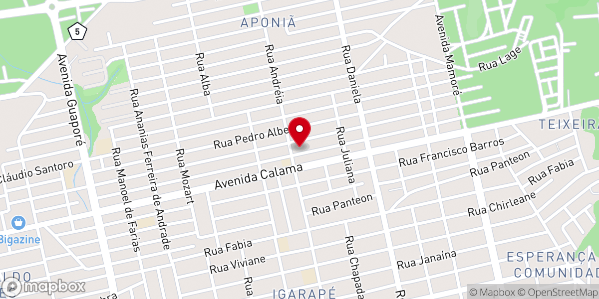 Map showing location of Igreja Batista Nacional Bethel