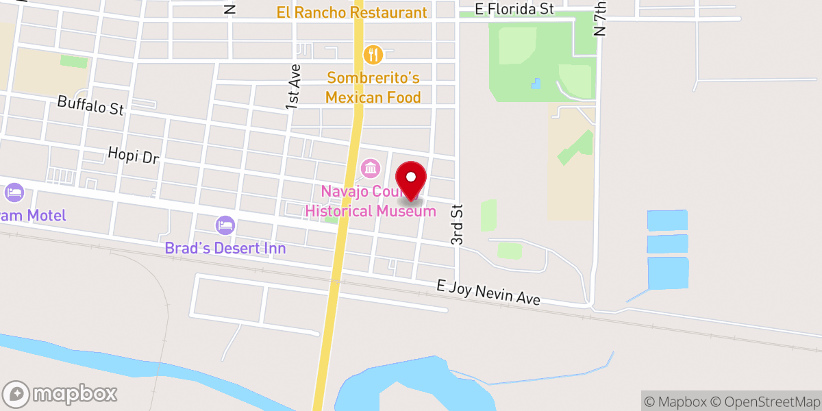 Map showing location of Our Lady of Guadalupe Catholic Church, Holbrook