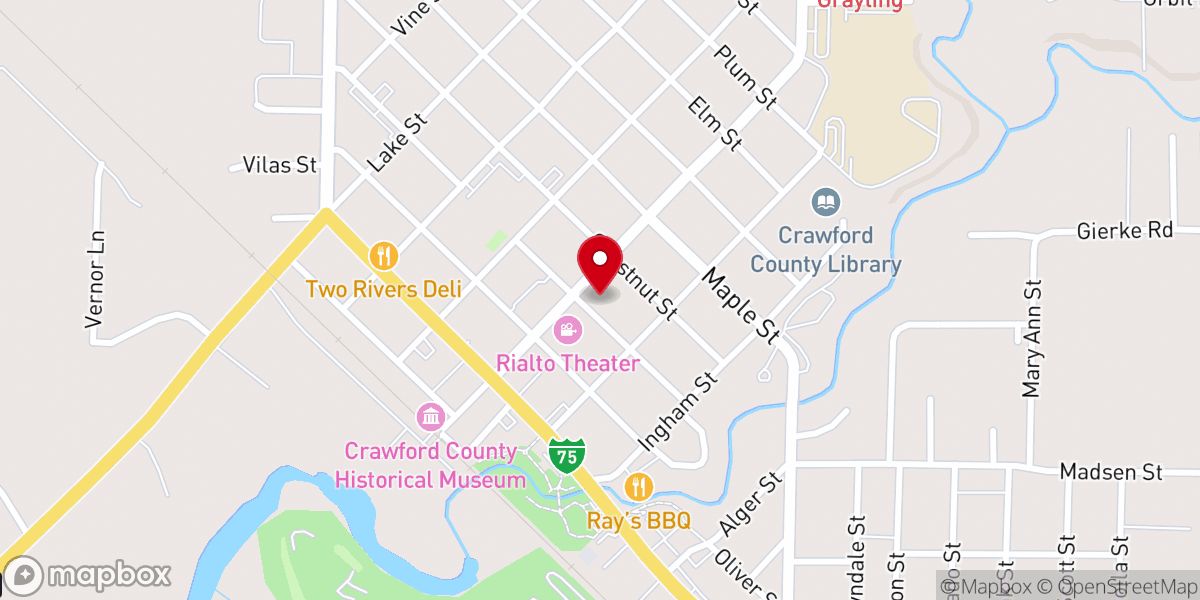Map showing location of Michelson Memorial United Methodist Church