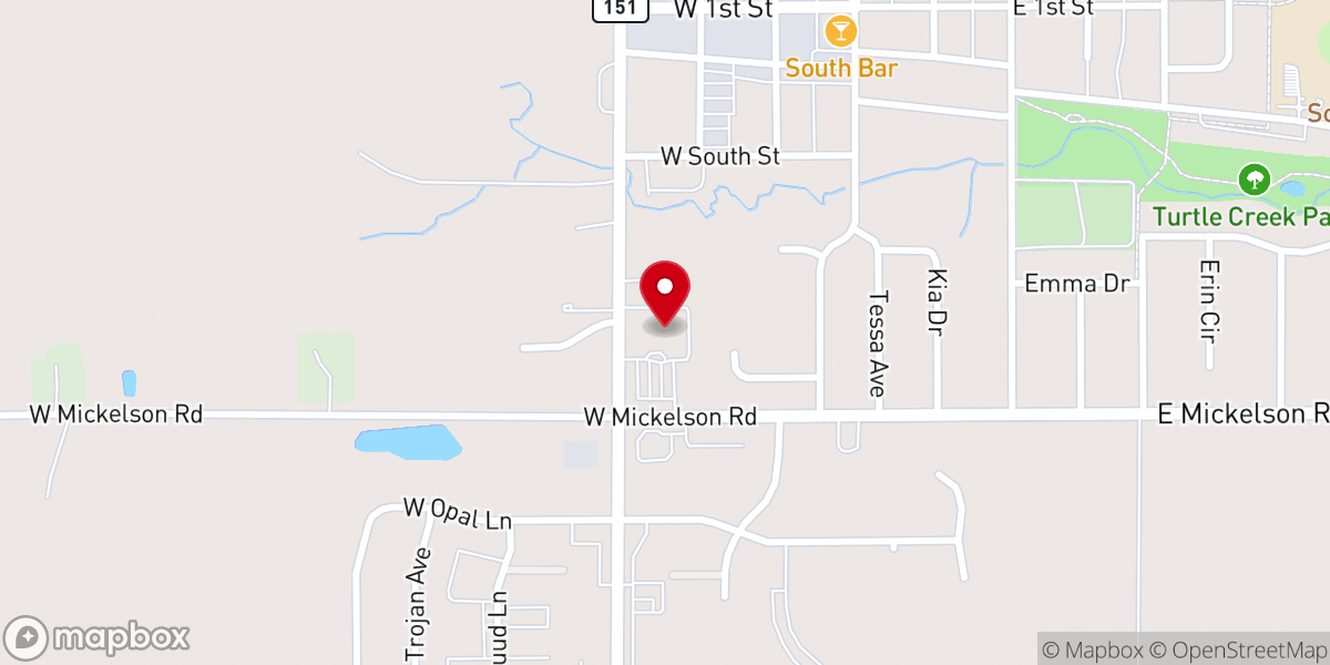 Map showing location of Saint George Catholic Church