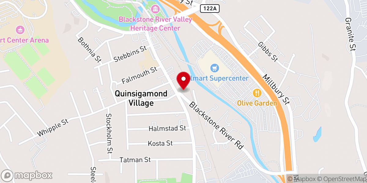Map showing location of Heritage Baptist Church-Worcester