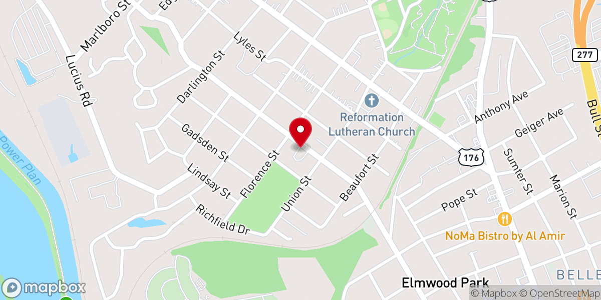 Map showing location of Bethany Chapel