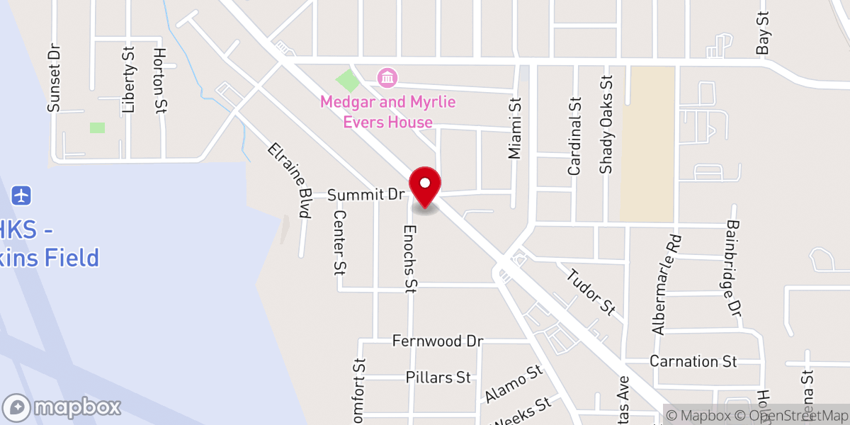 Map showing location of New Jerusalem Church of God in Christ