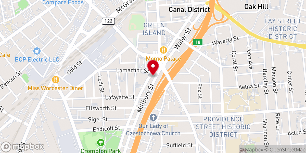 Map showing location of Throne of Worship Assembly of God