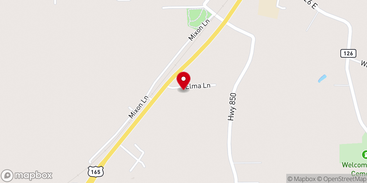 Map showing location of Evening Star Baptist Church