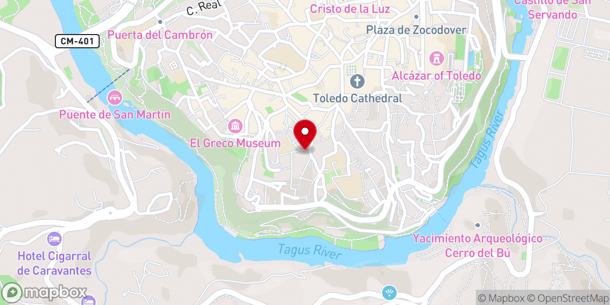 Map showing location of Iglesia de San Bartolomé
