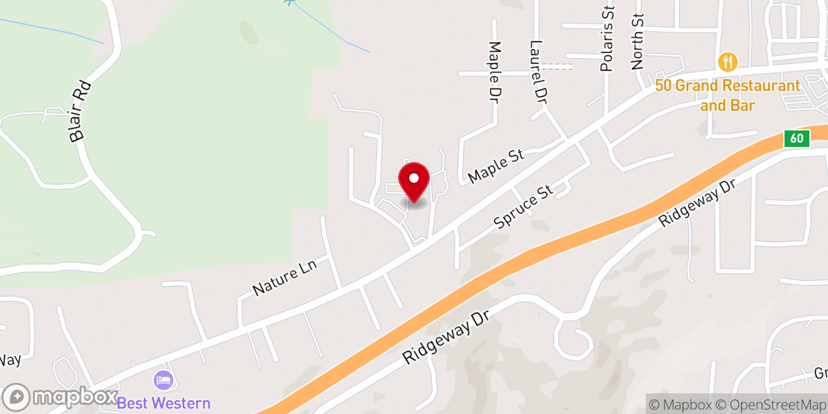 Map showing location of Pollock Pines-Camino Community Center