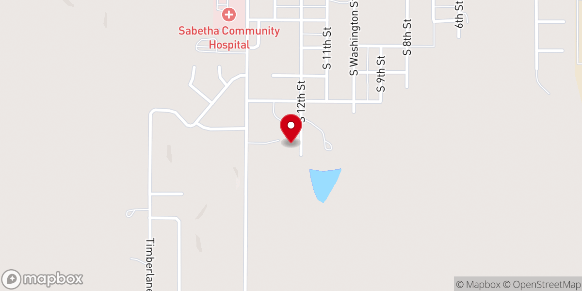 Map showing location of Sacred Heart of Jesus Catholic Church, Sabetha