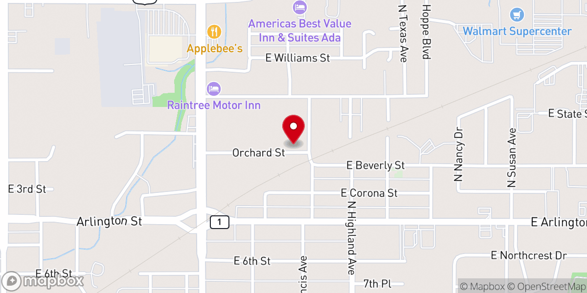 Map showing location of Church of God of Prophecy