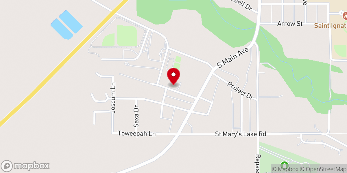 Map showing location of St Ignatius Mission Parish