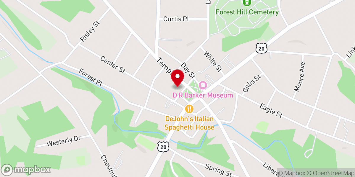 Map showing location of Fredonia First Methodist Church