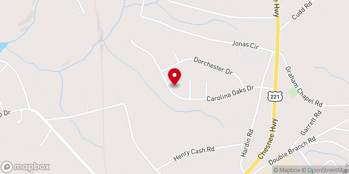 Map showing location of Piedmont Baptist Church Parsonage