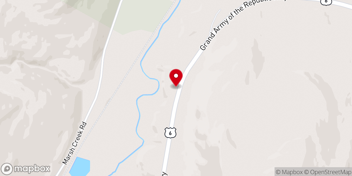 Map showing location of Marsh Creek Fellowship Baptist