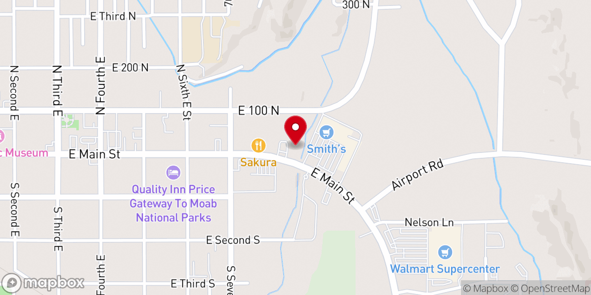 Map showing location of Trinity Christian Center