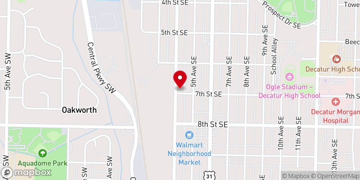 Map showing location of Open Door Church