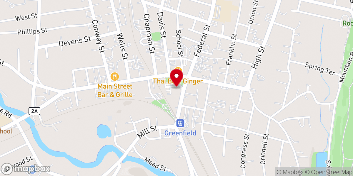 Map showing location of Second Congregational Church