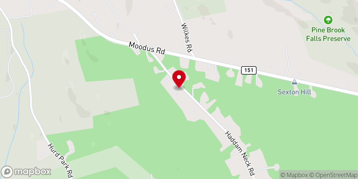 Map showing location of Haddam Neck Covenant Church