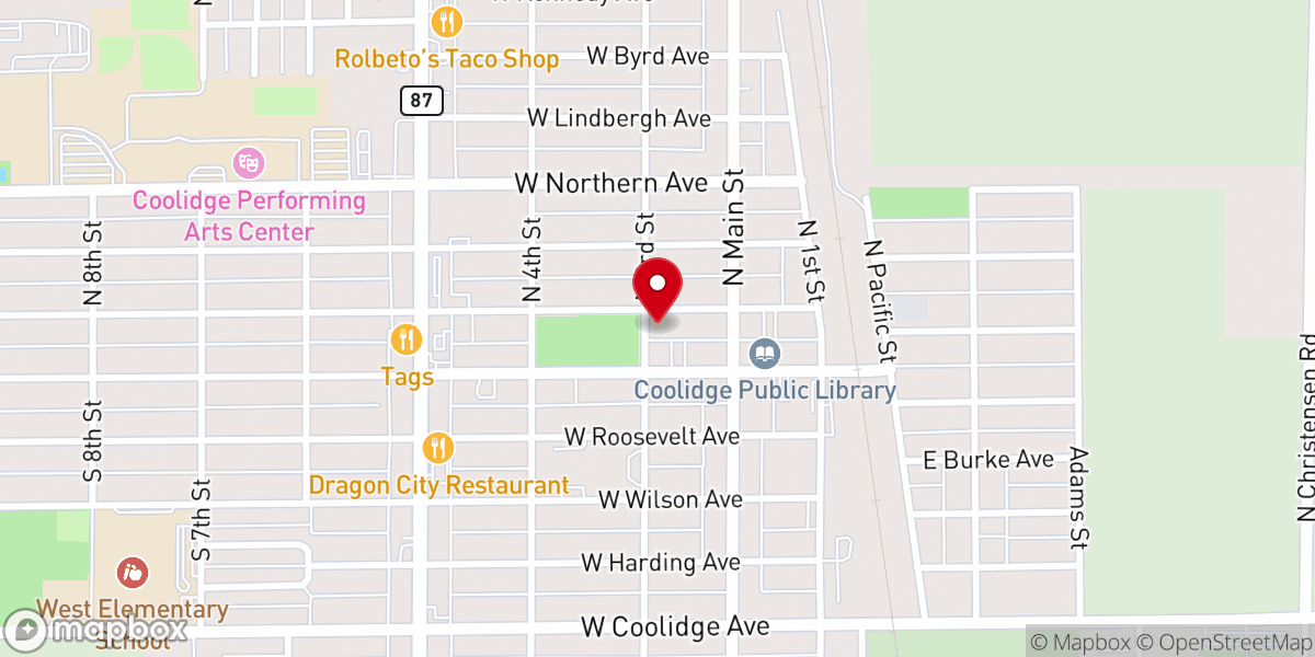 Map showing location of Community Presbyterian Church
