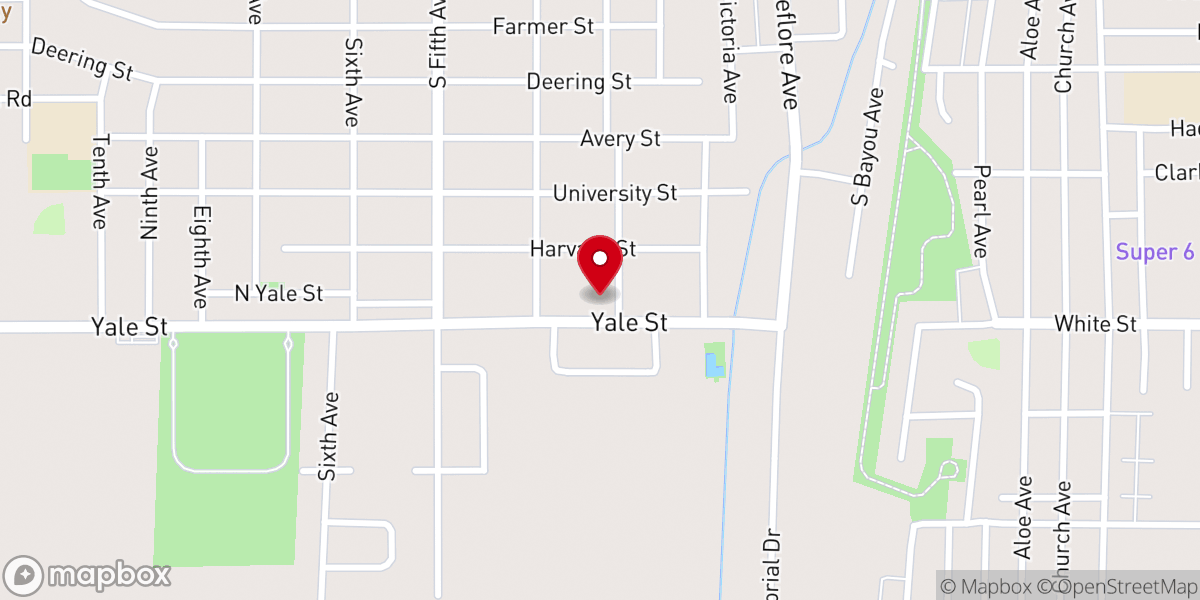 Map showing location of First Church of the Nazarene