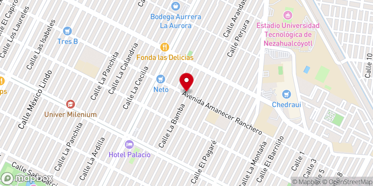 Map showing location of Templo Evangélico Pentecostés Eben Ezer MIEPI