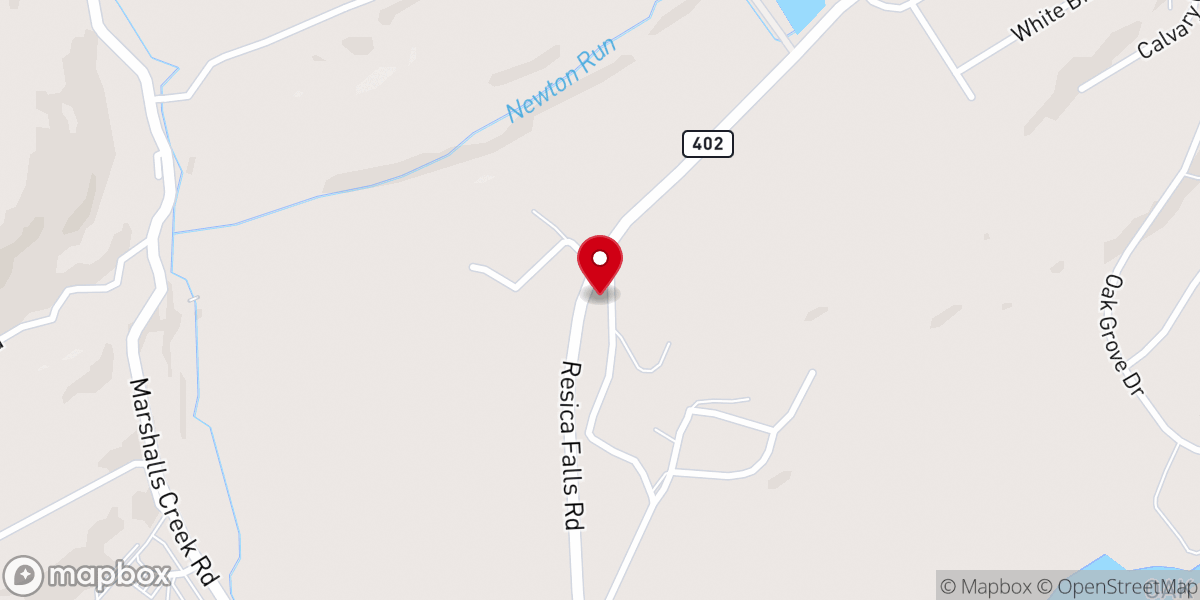 Map showing location of New Life Fellowship Baptist Church