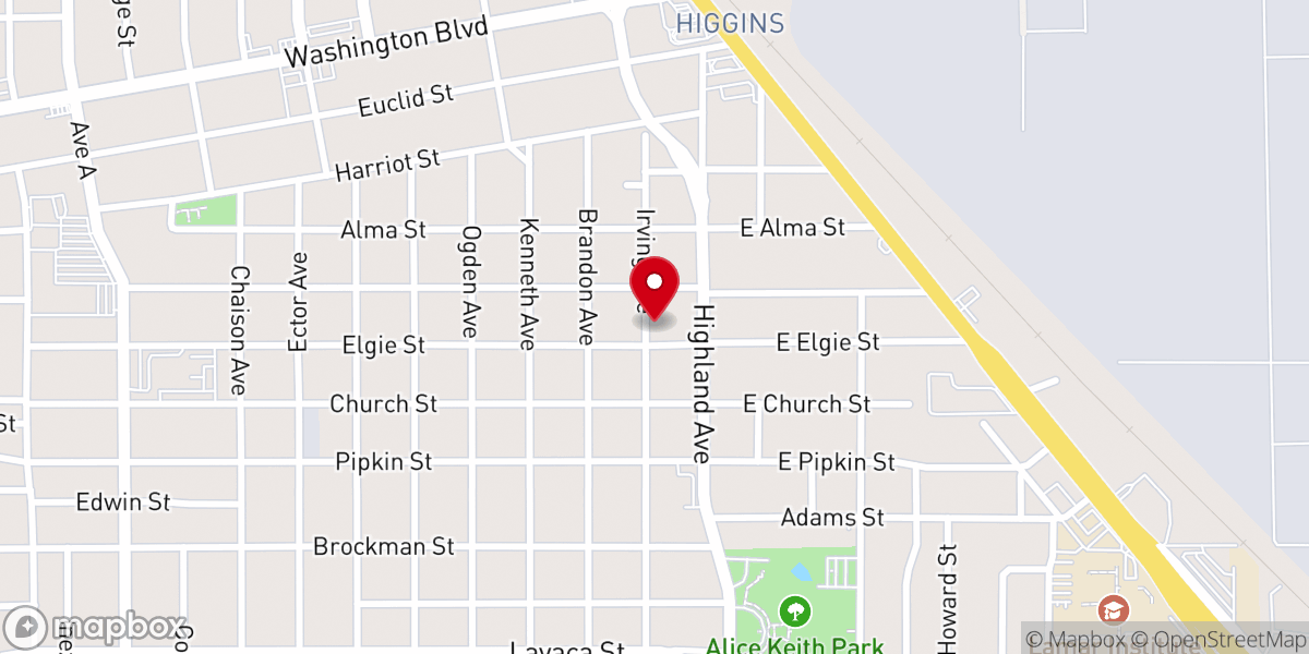 Map showing location of Shining Star Baptist Church