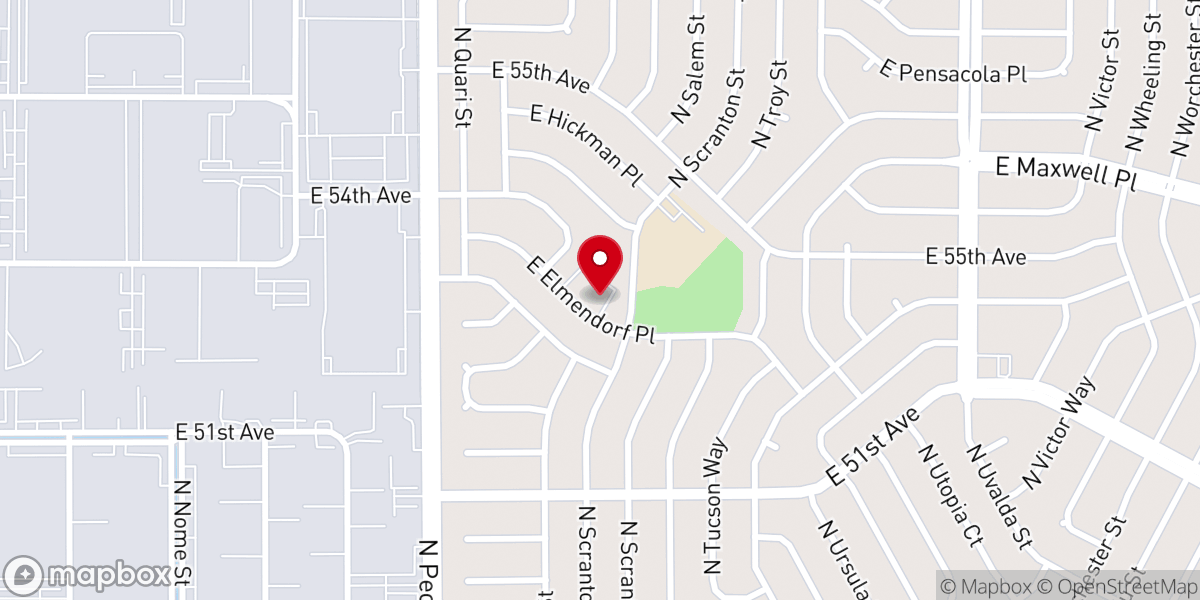 Map showing location of New Life Christian Center (NLCC)