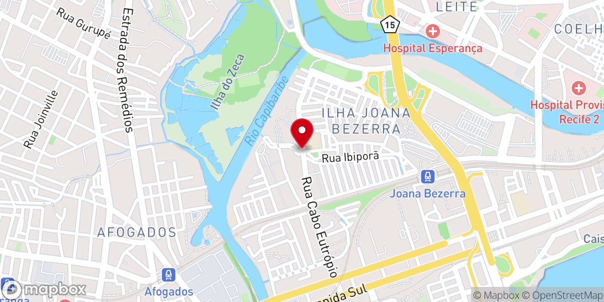 Map showing location of Igreja Pentecostal Cenáculo da Bênção