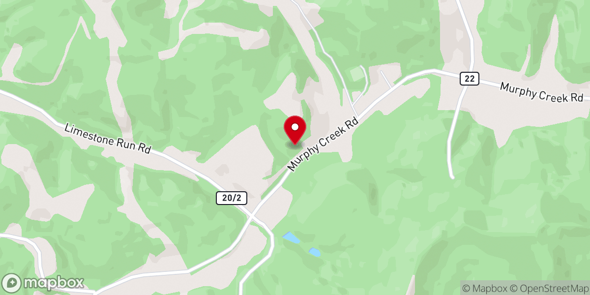 Map showing location of Murphy Creek Church