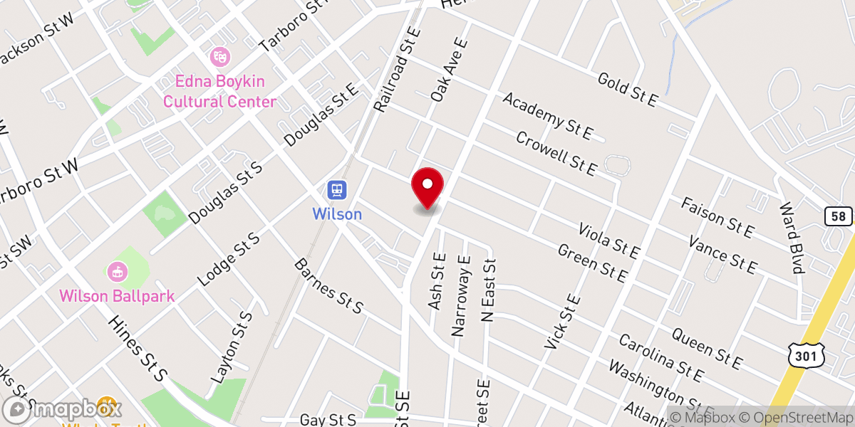 Map showing location of Calvary Presbyterian Church