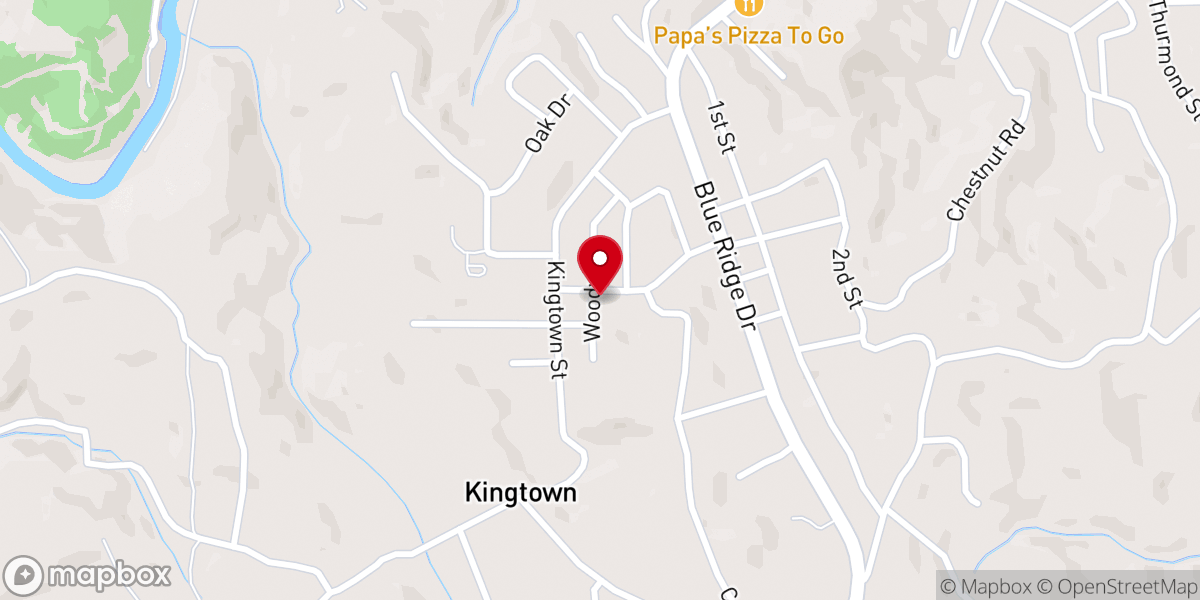 Map showing location of McCaysville Gospel Tabernacle