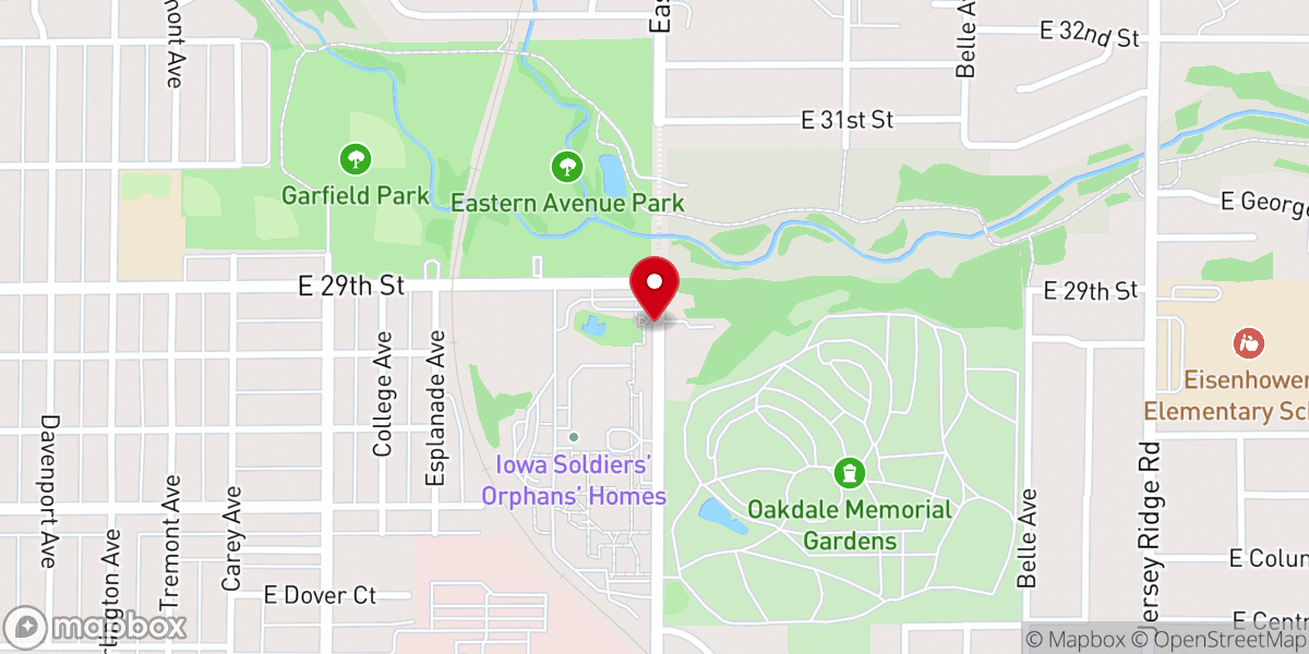 Map showing location of River Valley Community Church