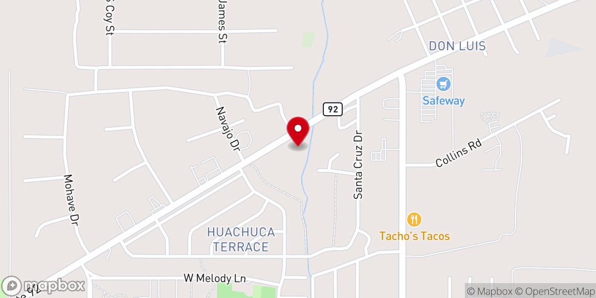 Map showing location of Oasis Church of the Nazarene