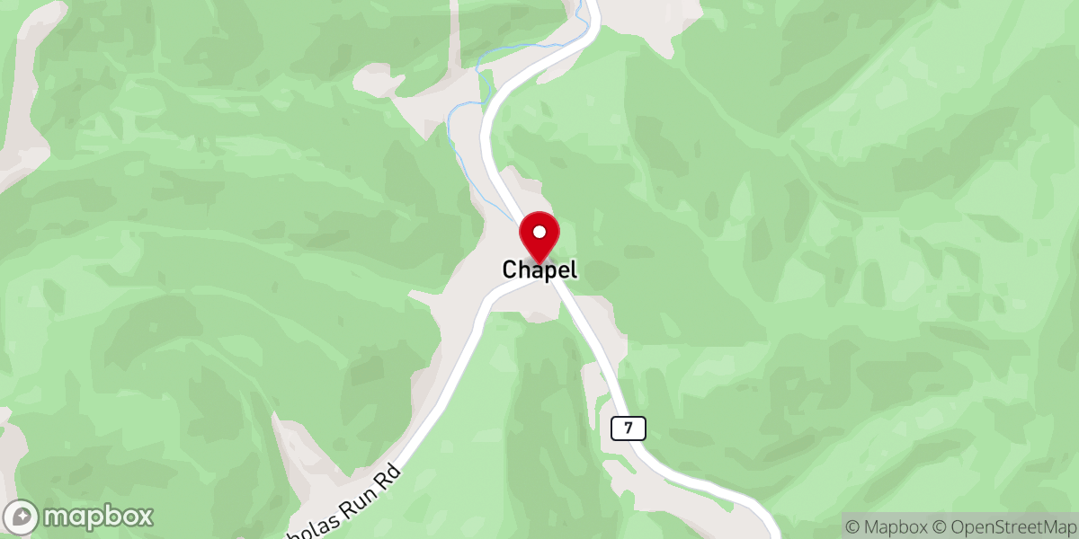 Map showing location of Chapel