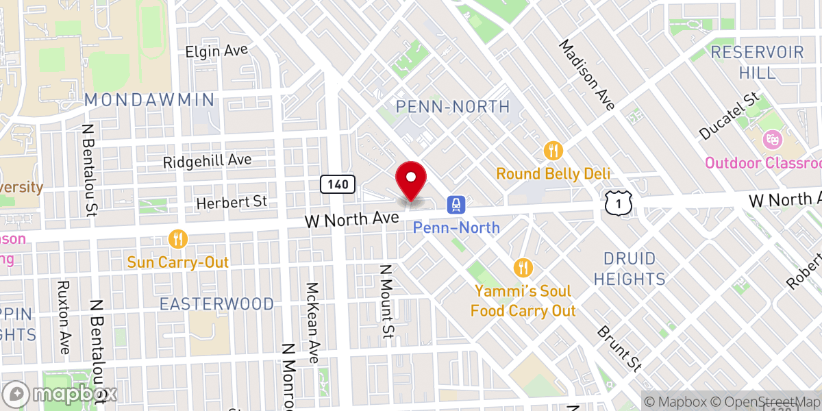 Map showing location of Fulton Baptist Church