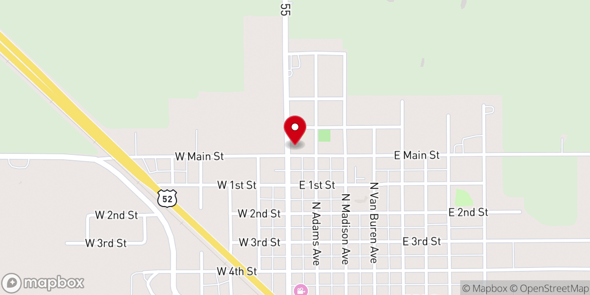 Map showing location of Sacred Heart Catholic Church