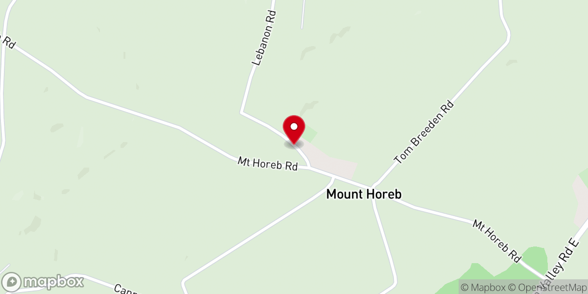 Map showing location of Lebanon Church