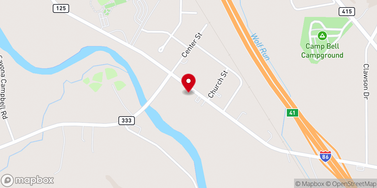 Map showing location of St Joseph Church