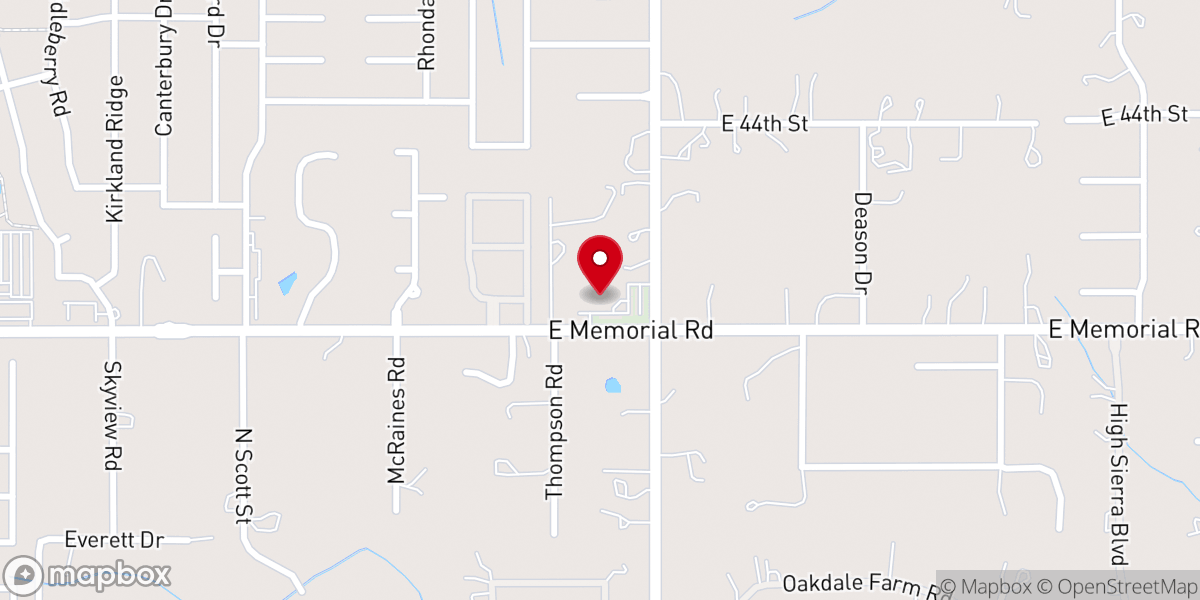 Map showing location of Cross Timbers Church