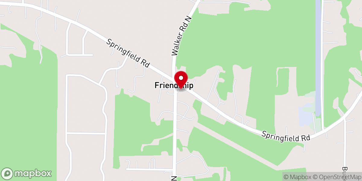 Map showing location of Community Chapel