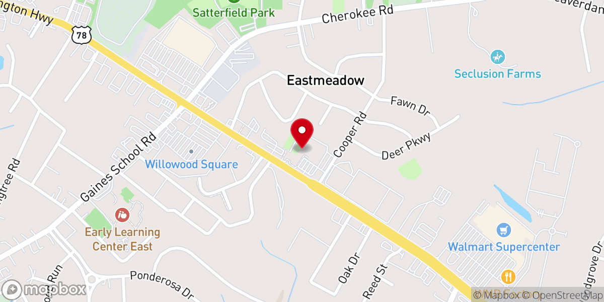 Map showing location of Tuckston United Methodist Church
