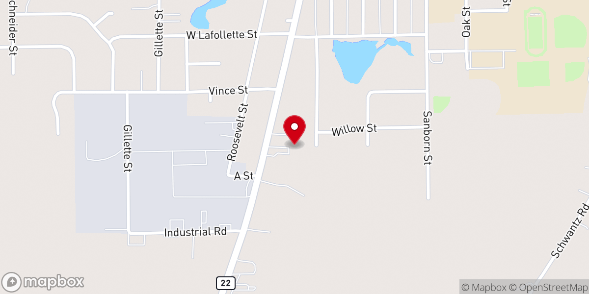 Map showing location of St. Mary Catholic Church (St. Faustina Parish)