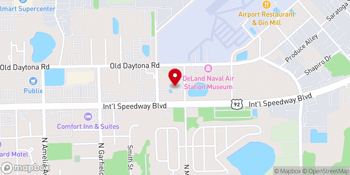 Map showing location of Volusia Community Church