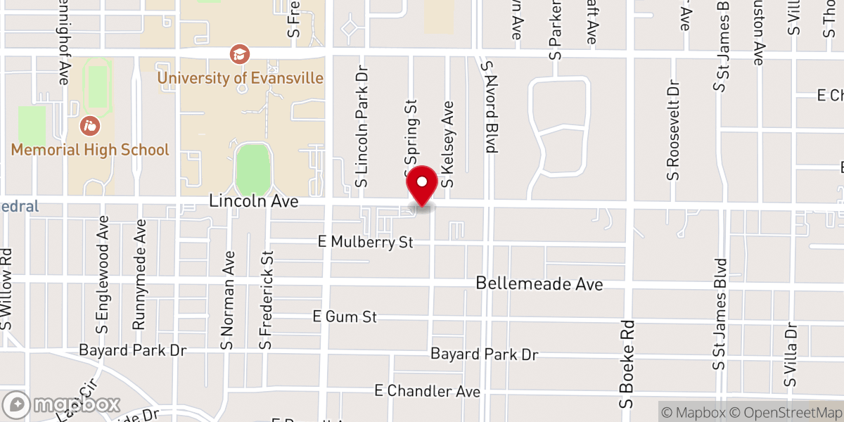 Map showing location of Methodist Temple UMC