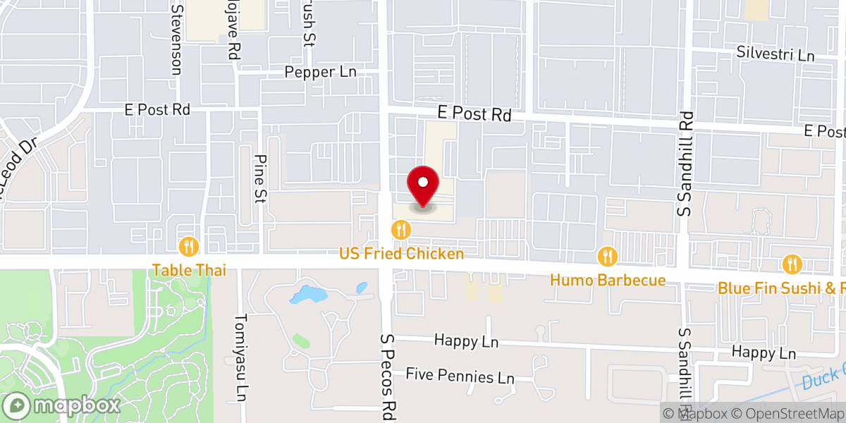 Map showing location of Las Vegas Reformed Presbyterian Church