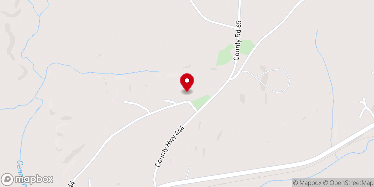 Map showing location of Harmony Grove Baptist Church