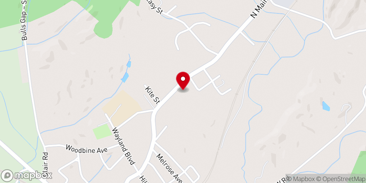 Map showing location of Oak Grove Primitive Baptist Church