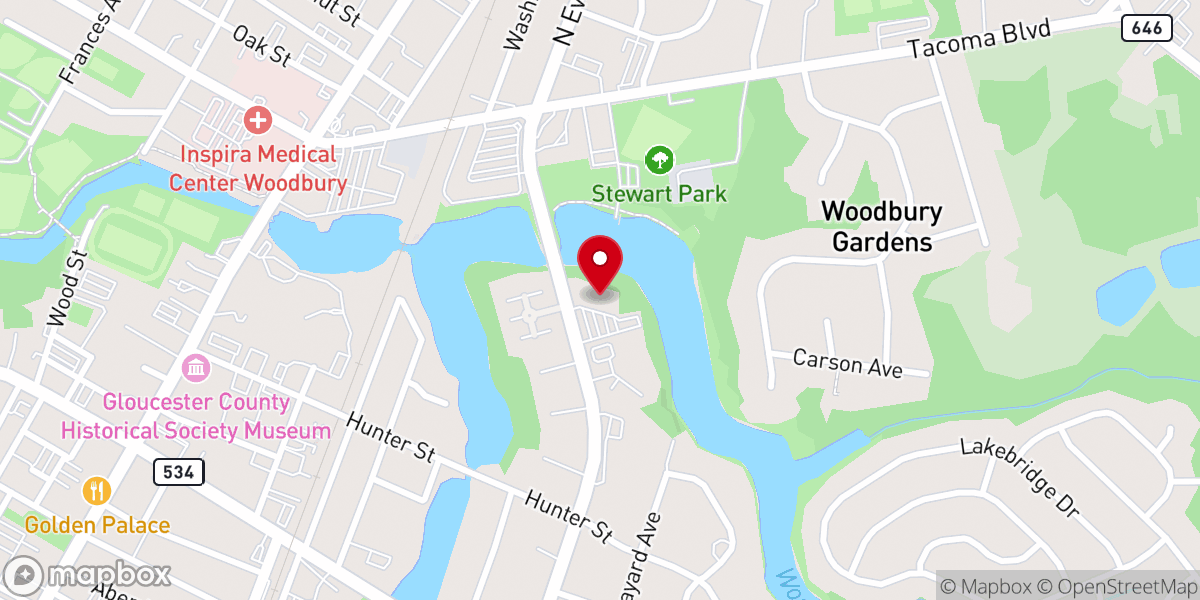 Map showing location of St. Stephen's Lutheran Church